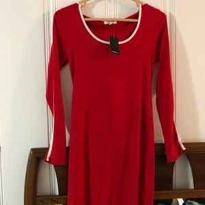 Red forever 21 hooded bodycon dress